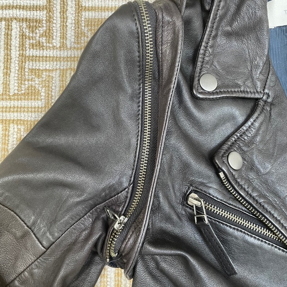 Treasure & Bond leather jacket with removable sleeves - Picture 6 of 6